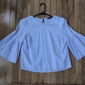ZARA pearl beaded top.